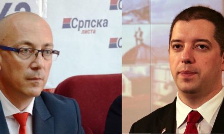 Predsednik Srpske liste Goran Rakić na sastanku sa direktorim kancelarije za KiM Markom Đurićem