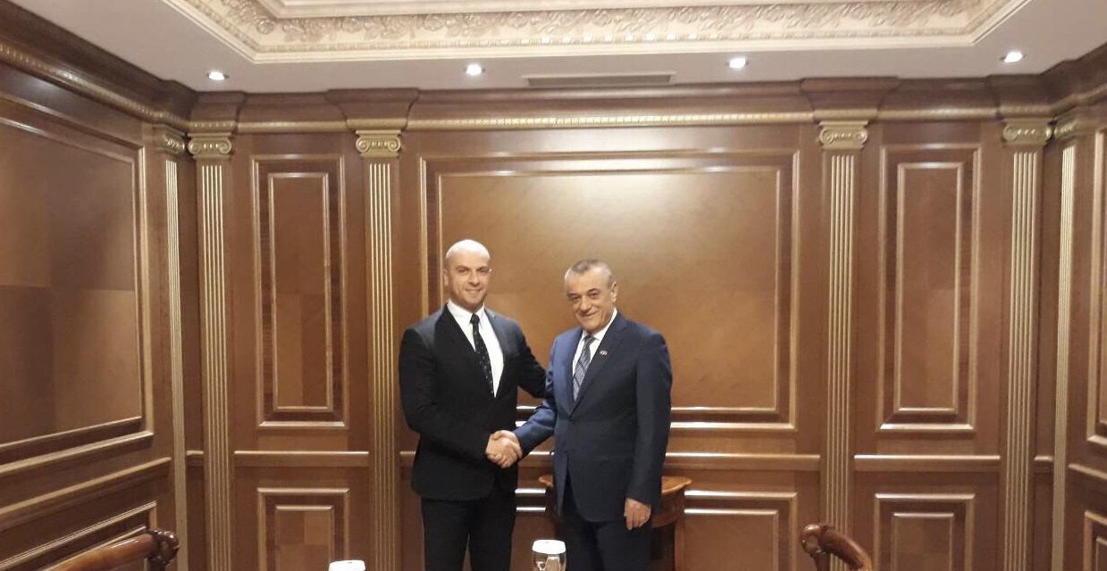 Састанак потпредседника Скупштине Славка Симића са председником Народне скупштине Албаније Грамозом Рућијем