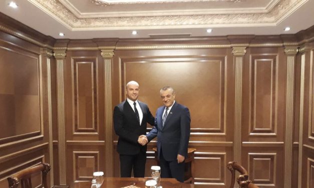 Састанак потпредседника Скупштине Славка Симића са председником Народне скупштине Албаније Грамозом Рућијем